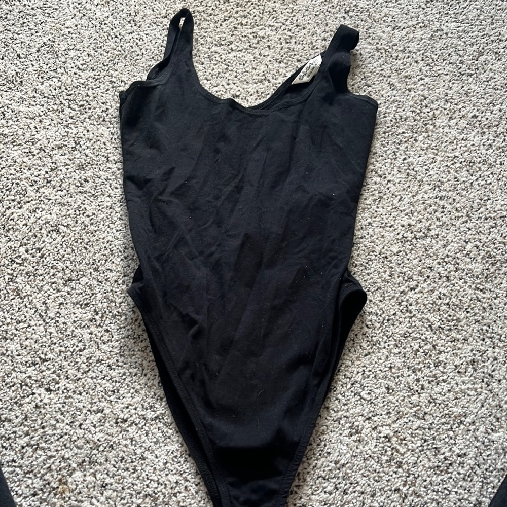 Miss Selfridge Black scoop neck bodysuit